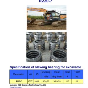 slewing bearing for hyundai excavator R220-7
