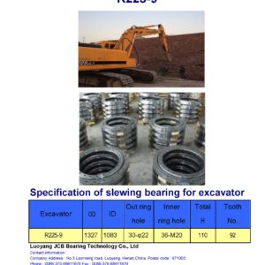 slewing bearing for hyundai excavator R225-9