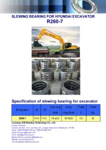 slewing bearing for hyundai excavator R260-7