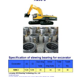 slewing bearing for hyundai excavator R290-3