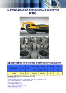 slewing bearing for hyundai excavator R300