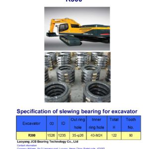 slewing bearing for hyundai excavator R300