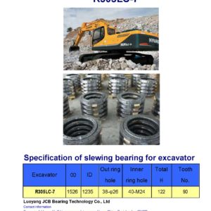 slewing bearing for hyundai excavator R305LC-7