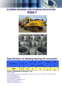 slewing bearing for hyundai excavator R360-7