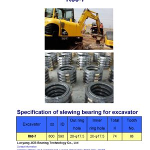 slewing bearing for hyundai excavator R60-7
