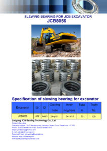 slewing bearing for jcb excavator JCB8056