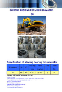 slewing bearing for jcm excavator 90