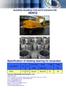 slewing bearing for kato excavator HD512