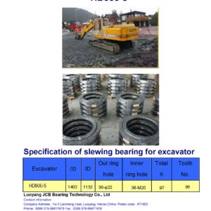slewing bearing for kato excavator HD900-5