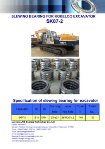 slewing bearing for kobelco excavator SK07-2