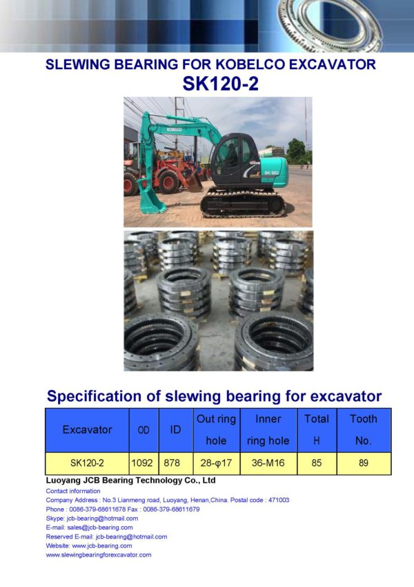 slewing bearing for kobelco excavator SK120-2