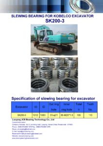 slewing bearing for kobelco excavator SK200-3