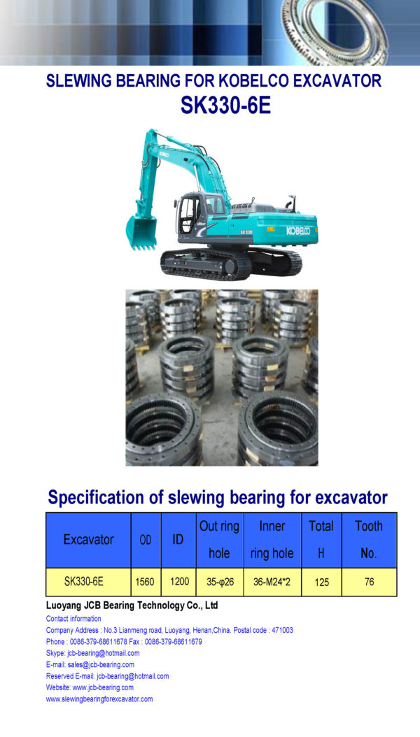 slewing bearing for kobelco excavator SK330-6E