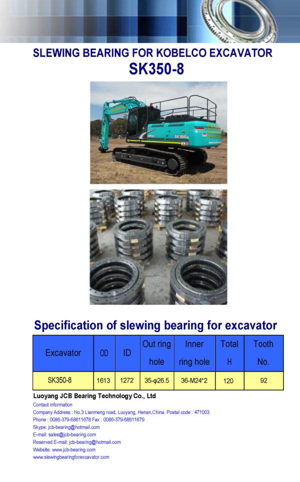 slewing bearing for kobelco excavator SK350-8