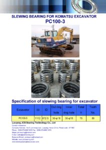 slewing bearing for komatsu excavator PC100-3(holes)