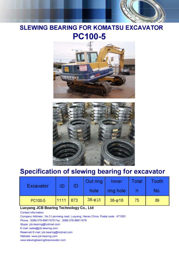 slewing bearing for komatsu excavator PC100-5