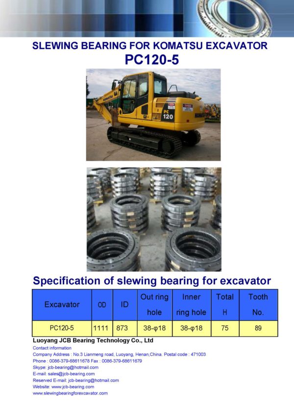 slewing bearing for komatsu excavator PC120-5