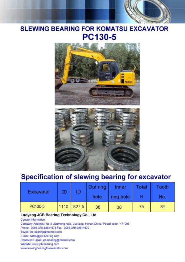 slewing bearing for komatsu excavator PC130-5