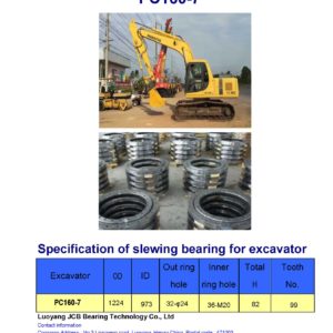 slewing bearing for komatsu excavator PC160-7
