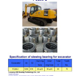 slewing bearing for komatsu excavator PC200-2