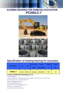 slewing bearing for komatsu excavator PC200LC-7