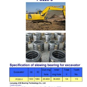 slewing bearing for komatsu excavator PC220-3