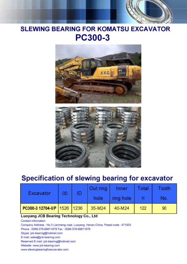 slewing bearing for komatsu excavator PC300-3
