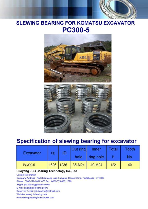 slewing bearing for komatsu excavator PC300-5