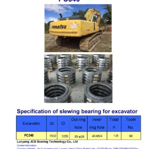 slewing bearing for komatsu excavator PC340