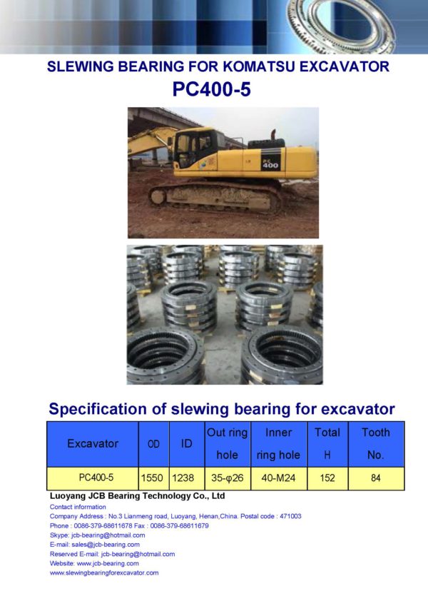 slewing bearing for komatsu excavator PC400-5