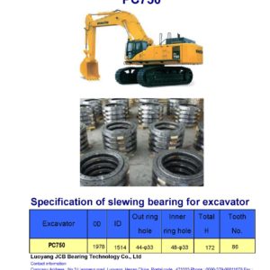 slewing bearing for komatsu excavator PC750