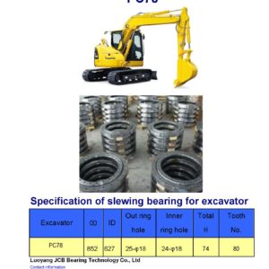 slewing bearing for komatsu excavator PC78