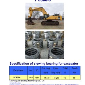 slewing bearing for komatsu excavator PC800-6