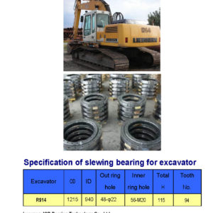 slewing bearing for liebherr excavator R914