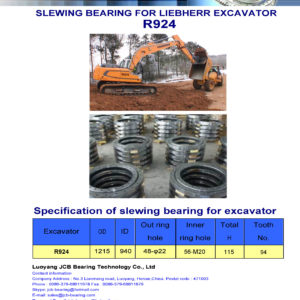 slewing bearing for liebherr excavator R924