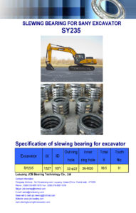 slewing bearing for sany excavator SY235