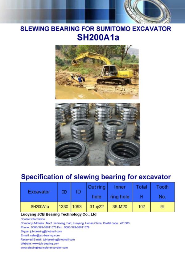 slewing bearing for sumitomo excavator SH200A1a