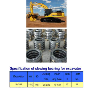slewing bearing for sumitomo excavator SH350