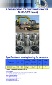 slewing bearing for sumitomo excavator SH60-1 holes 22