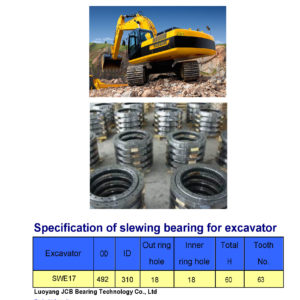 slewing bearing for swe excavator SWE17