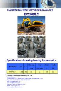 slewing bearing for volvo excavator EC240BLC