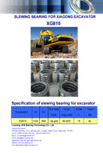 slewing bearing for xiagong excavator XG815