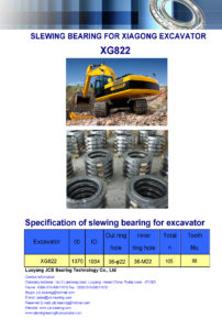 slewing bearing for xiagong excavator XG823