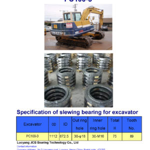 slewing bearing for komatsu excavator PC100-3