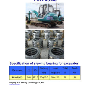 slewing bearing for komatsu excavator PC30-2 tooth 96