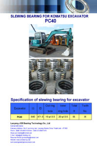 slewing bearing for komatsu excavator PC40