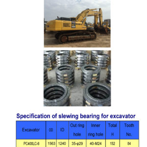 slewing bearing for komatsu excavator PC400LC-6