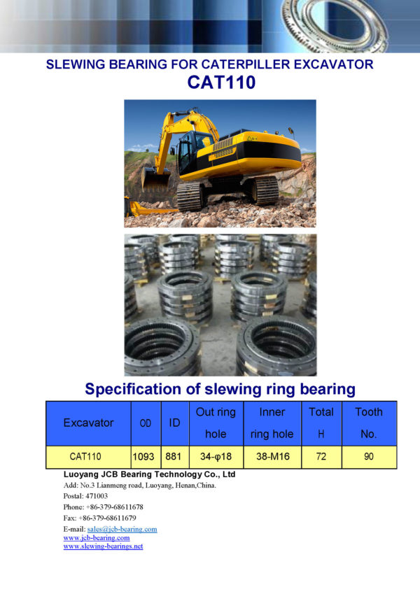 SLEWING BEARING FOR CATERPILLER EXCAVATOR CAT110