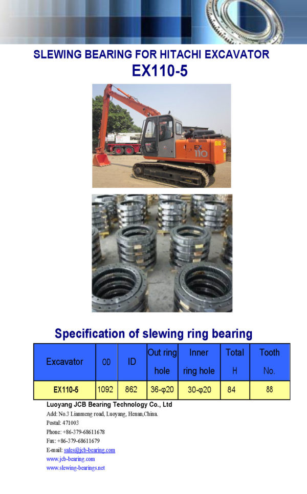 SLEWING BEARING FOR HITACHI EXCAVATOR EX110-5