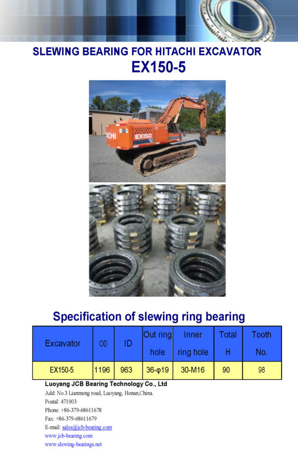 SLEWING BEARING FOR HITACHI EXCAVATOR EX150-5